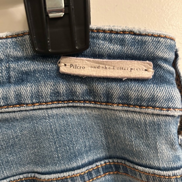 Pilcro Light Blue High-Rise Flare Jeans Size 26 Button Fly - Picture 4 of 5
